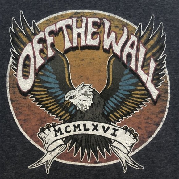 Vans Off The Wall Blue Eagle MCMLXVI Print Skater Shirt Women Size Medium - Picture 5 of 12